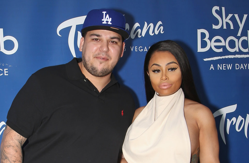 Rob Kardashian And Blac Chyna At Sky Beach Club